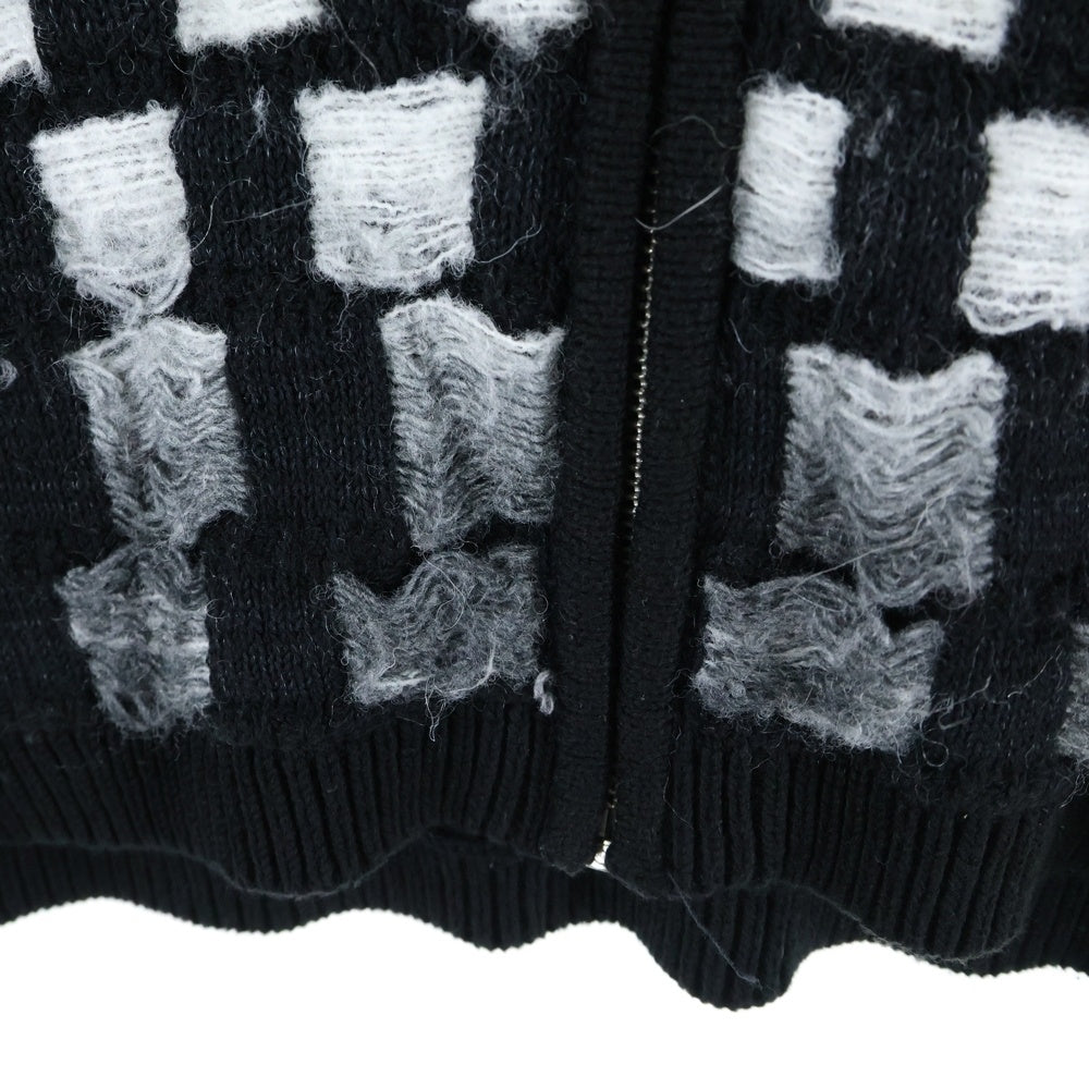 SUPREME(シュプリーム) 23SS Gardient Grid Zip Up Polo グラデーション ジップアップ ニット ポロシャツ ブラック