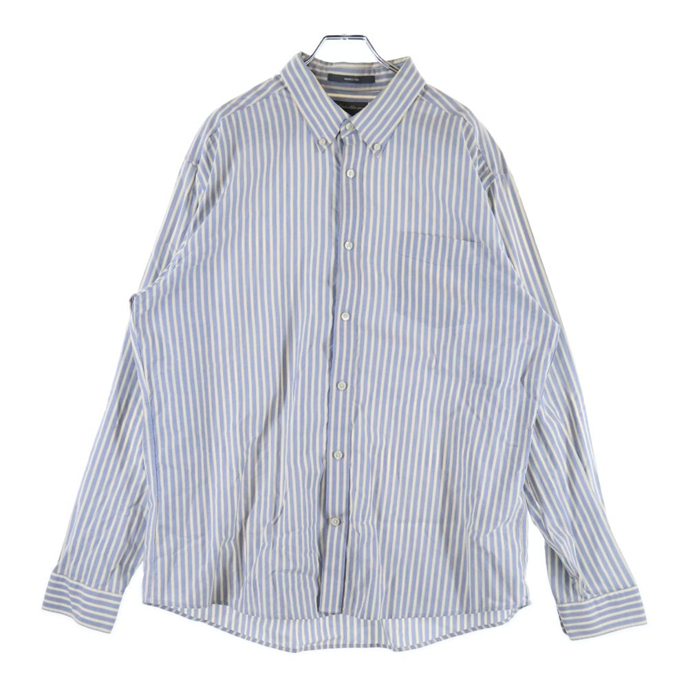 Eddie Bauer(エディバウワー) ストライプ 長袖 シャツ ブルー/イエロー/ホワイト