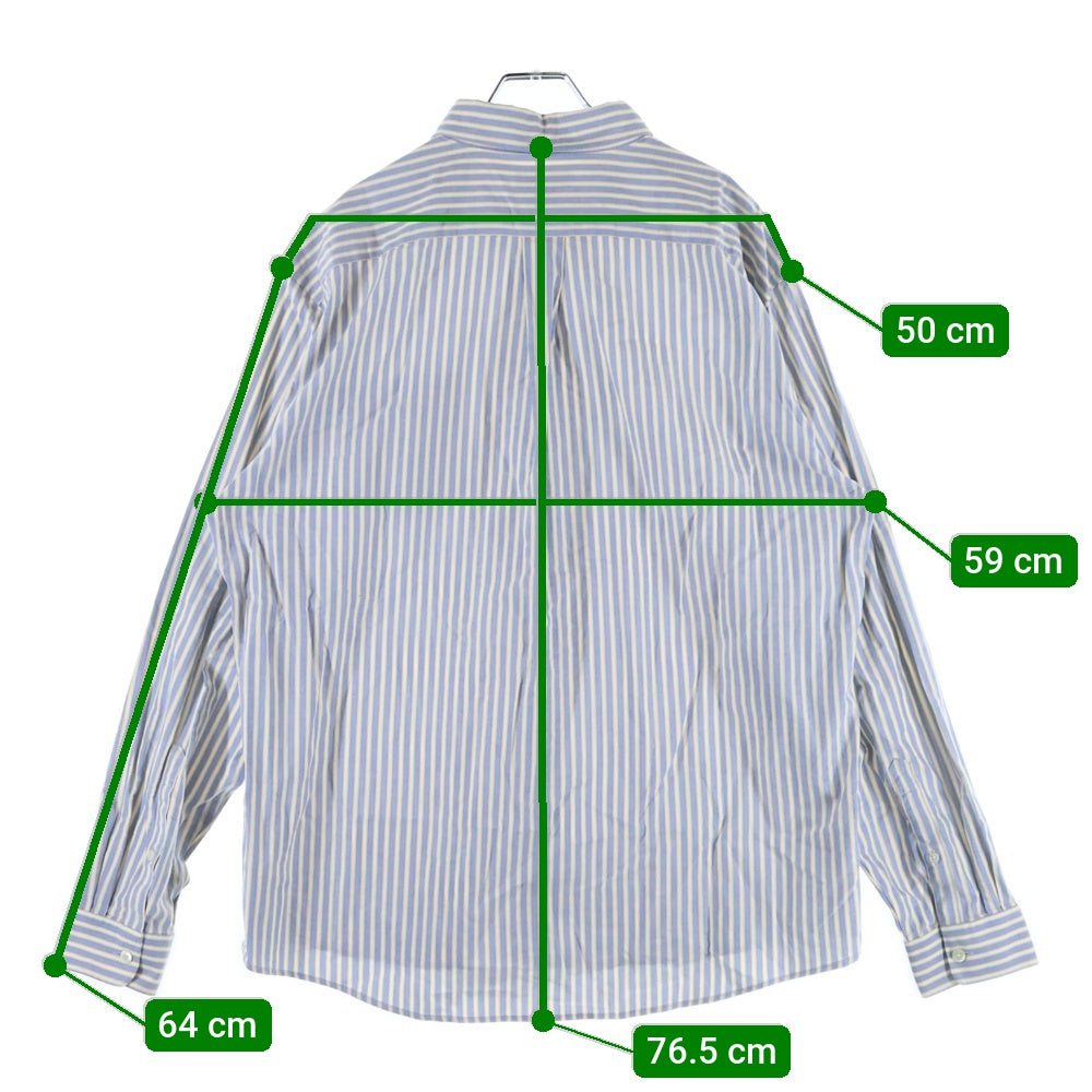 Eddie Bauer(エディバウワー) ストライプ 長袖 シャツ ブルー/イエロー/ホワイト