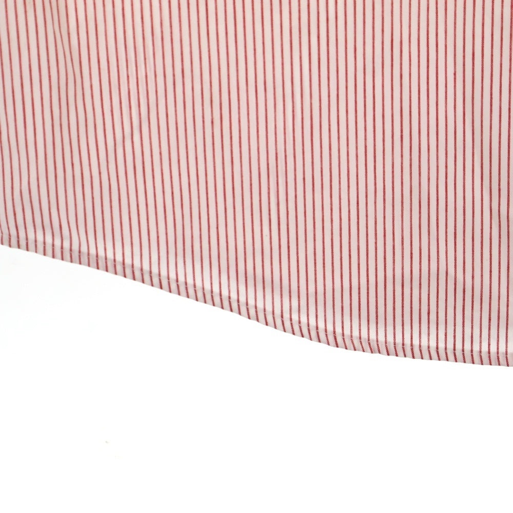 VINTAGE(ヴィンテージ) MILLER BREWING COMPANY USA製 ストライプ 半袖 ワークシャツ ホワイト/レッド