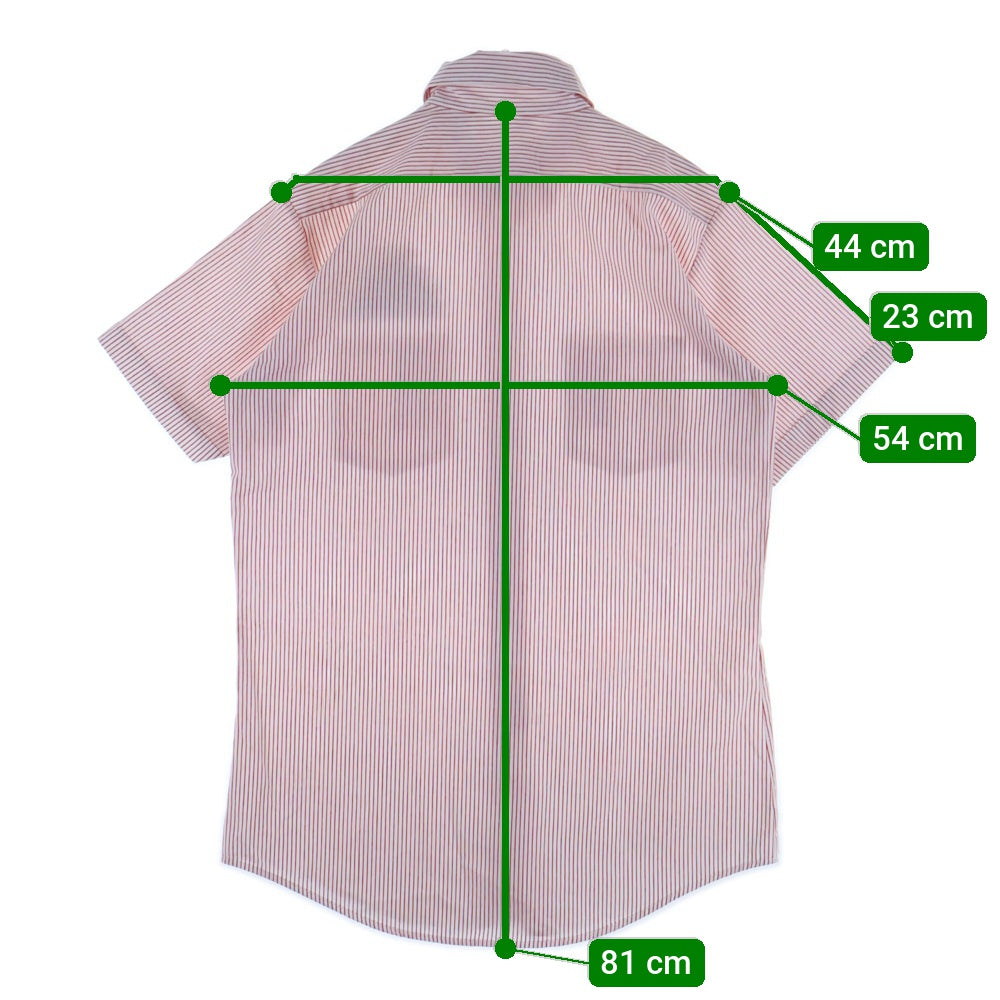 VINTAGE(ヴィンテージ) MILLER BREWING COMPANY USA製 ストライプ 半袖 ワークシャツ ホワイト/レッド