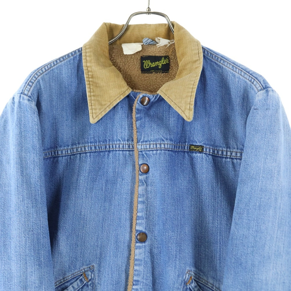 Wrangler(ラングラー) 80s 襟コーデュロイ 裏ボア デニムジャケット インディゴ