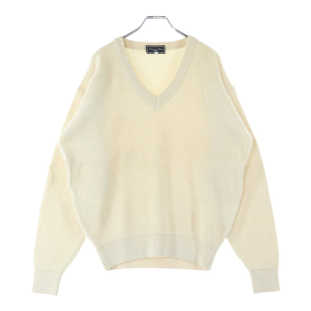 Christian Dior MONSIEUR(クリスチャンディオールムッシュ) Vネック ニット セーター ベージュ