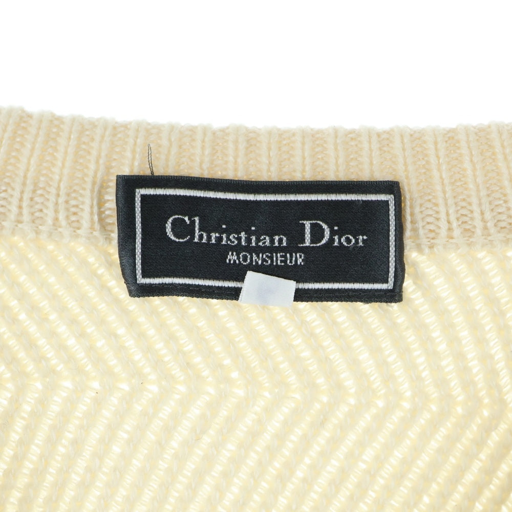 Christian Dior MONSIEUR(クリスチャンディオールムッシュ) Vネック ニット セーター ベージュ