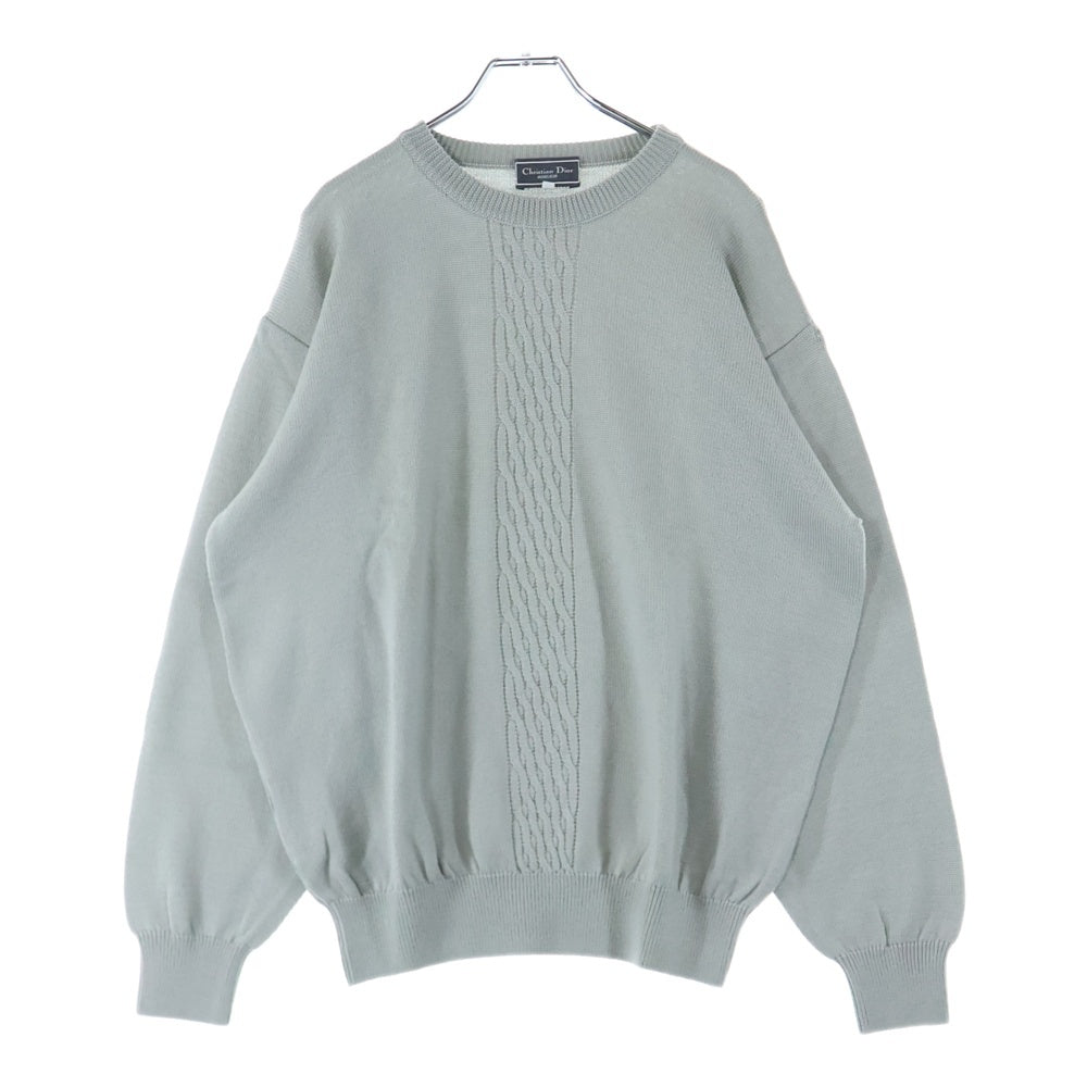 Dior グレー ニットセーター Lサイズ Christian Dior MONSIEUR(クリスチャンディオールムッシュ) クルー