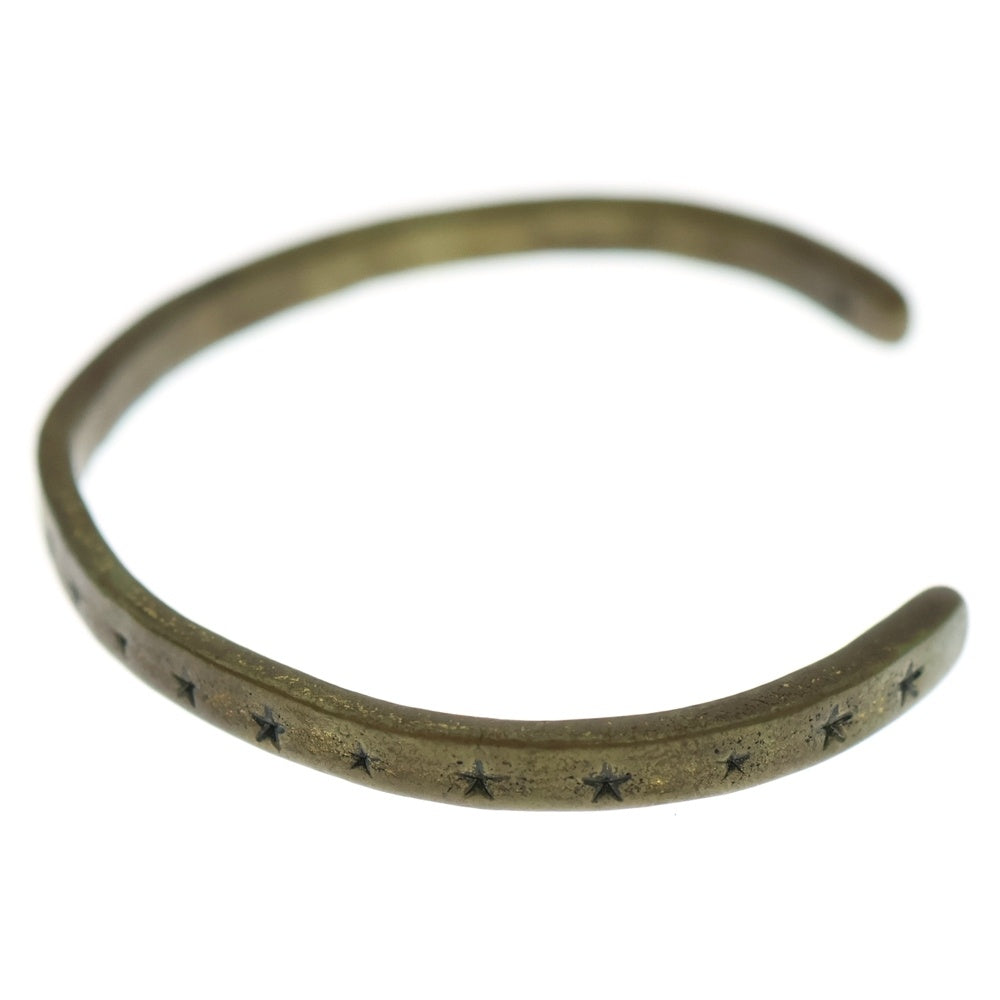 NO BRAND(ノーブランド) Hawk company 星 型押し バングル ゴールド