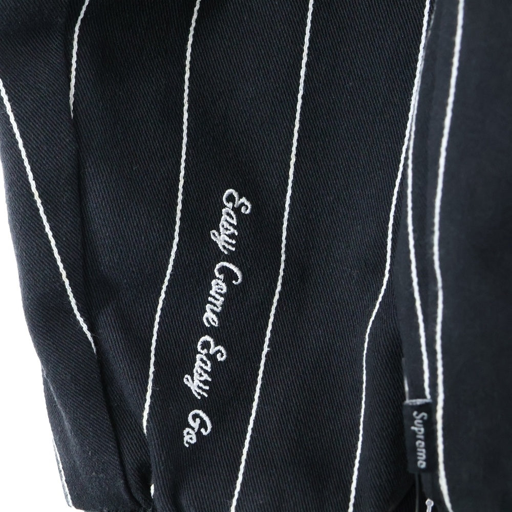 SUPREME(シュプリーム) 19AW Pinstripe Varsity Jacket 最高 ピンストライプ バーシティ スタジャン ジャケット ブラック