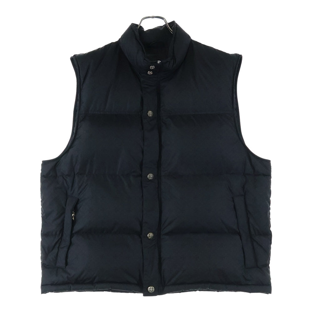 CHROME HEARTS(クロムハーツ) STIFF VEST スティッフ CHプラス総柄クロスボールボタンナイロンダウンベスト ブラック
