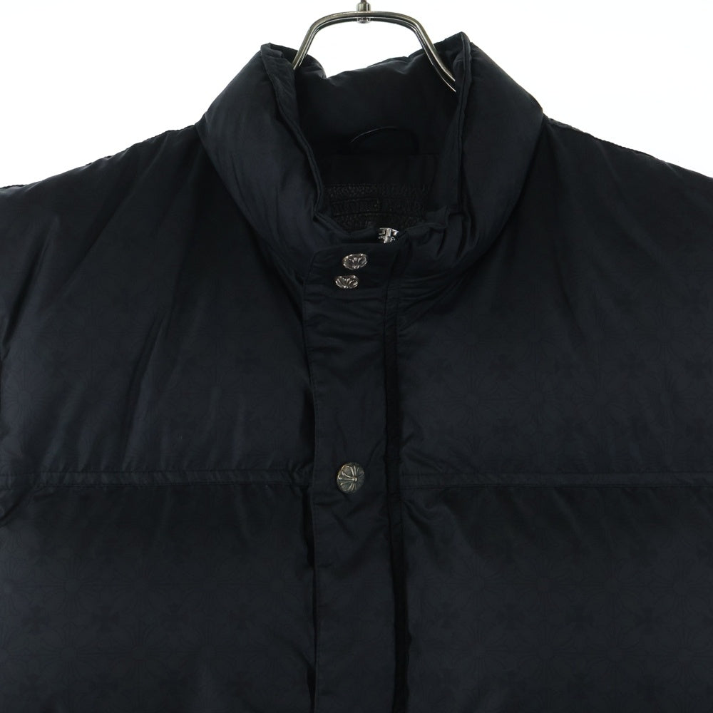 CHROME HEARTS(クロムハーツ) STIFF VEST スティッフ CHプラス総柄クロスボールボタンナイロンダウンベスト ブラック
