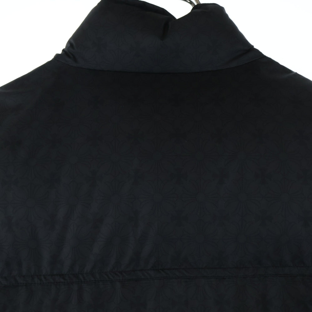 CHROME HEARTS(クロムハーツ) STIFF VEST スティッフ CHプラス総柄クロスボールボタンナイロンダウンベスト ブラック