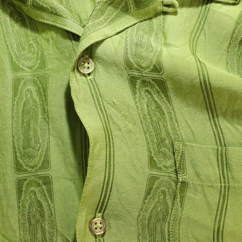 SUPREME(シュプリーム) 19SS Guadalupe S/S Shirt グアダルーペ マリア 総柄 オープンカラー 半袖シャツ グリーン
