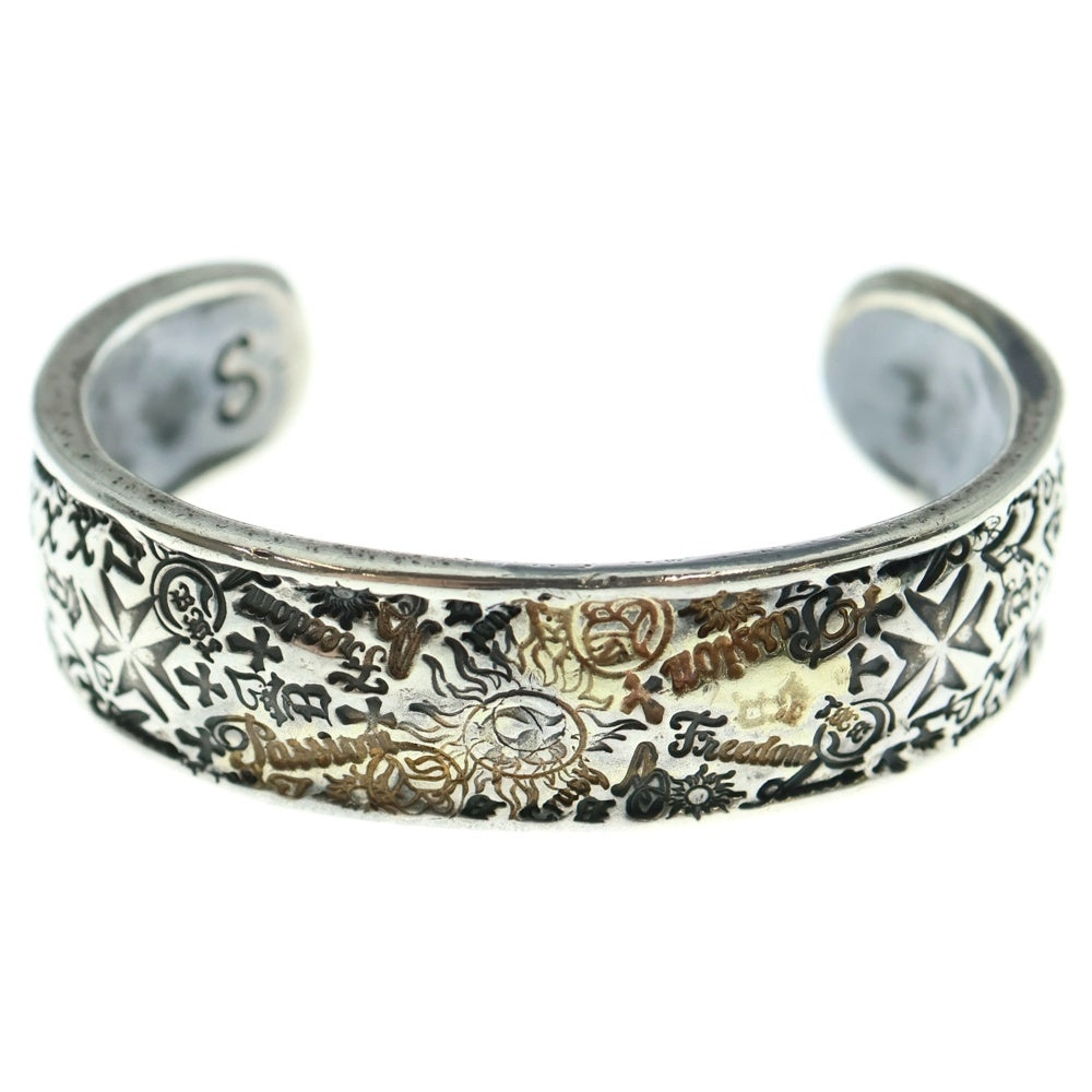 Bill Wall Leather/BWL(ビルウォールレザー) WIDE GRAFFITI BANGLE ワイド グラフィティー バングル ブレスレット シルバー