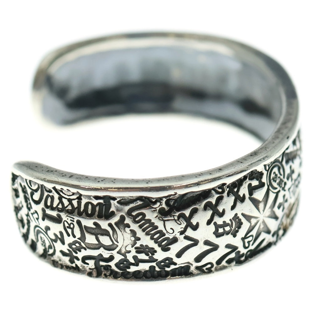 Bill Wall Leather/BWL(ビルウォールレザー) WIDE GRAFFITI BANGLE ワイド グラフィティー バングル ブレスレット シルバー
