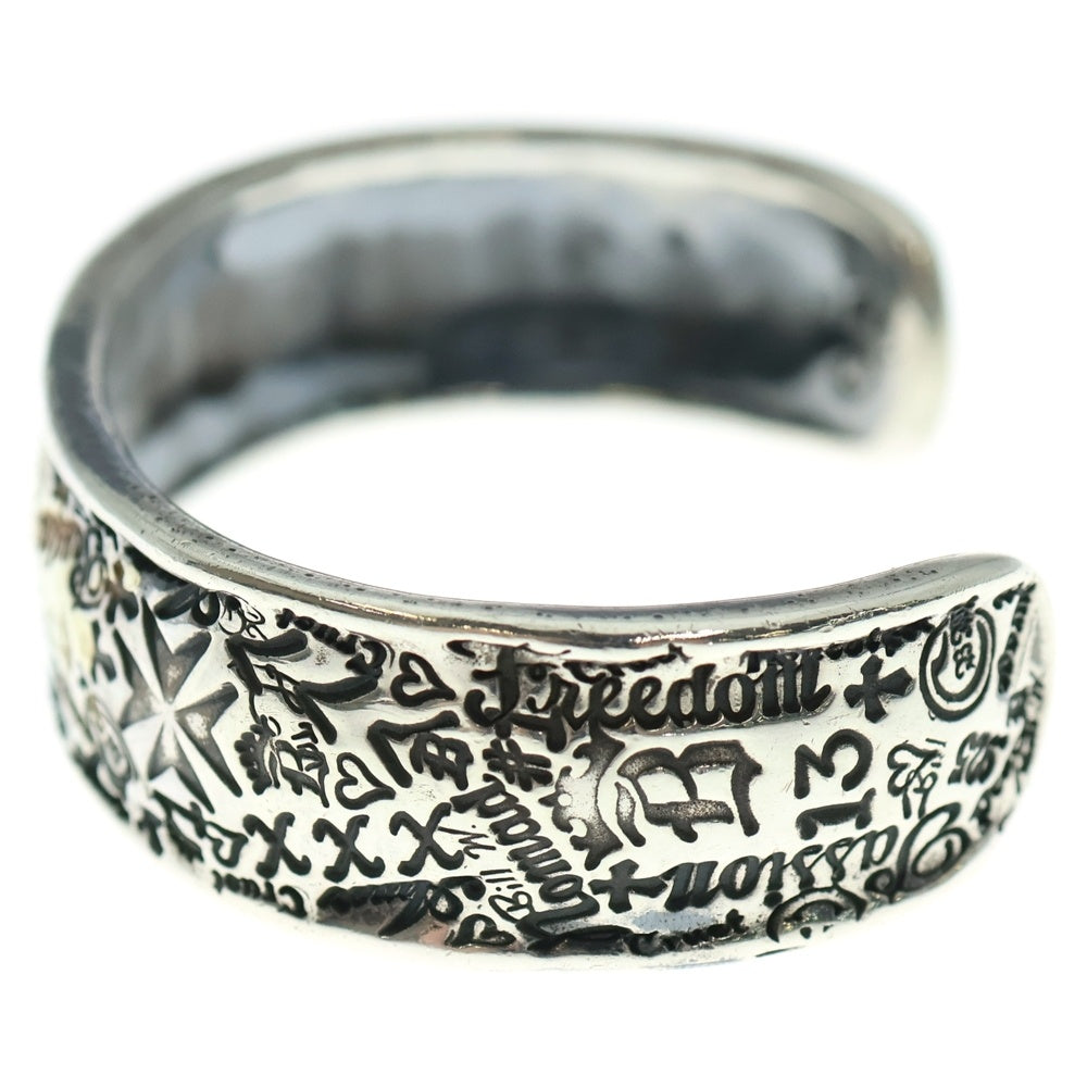 Bill Wall Leather/BWL(ビルウォールレザー) WIDE GRAFFITI BANGLE ワイド グラフィティー バングル ブレスレット シルバー