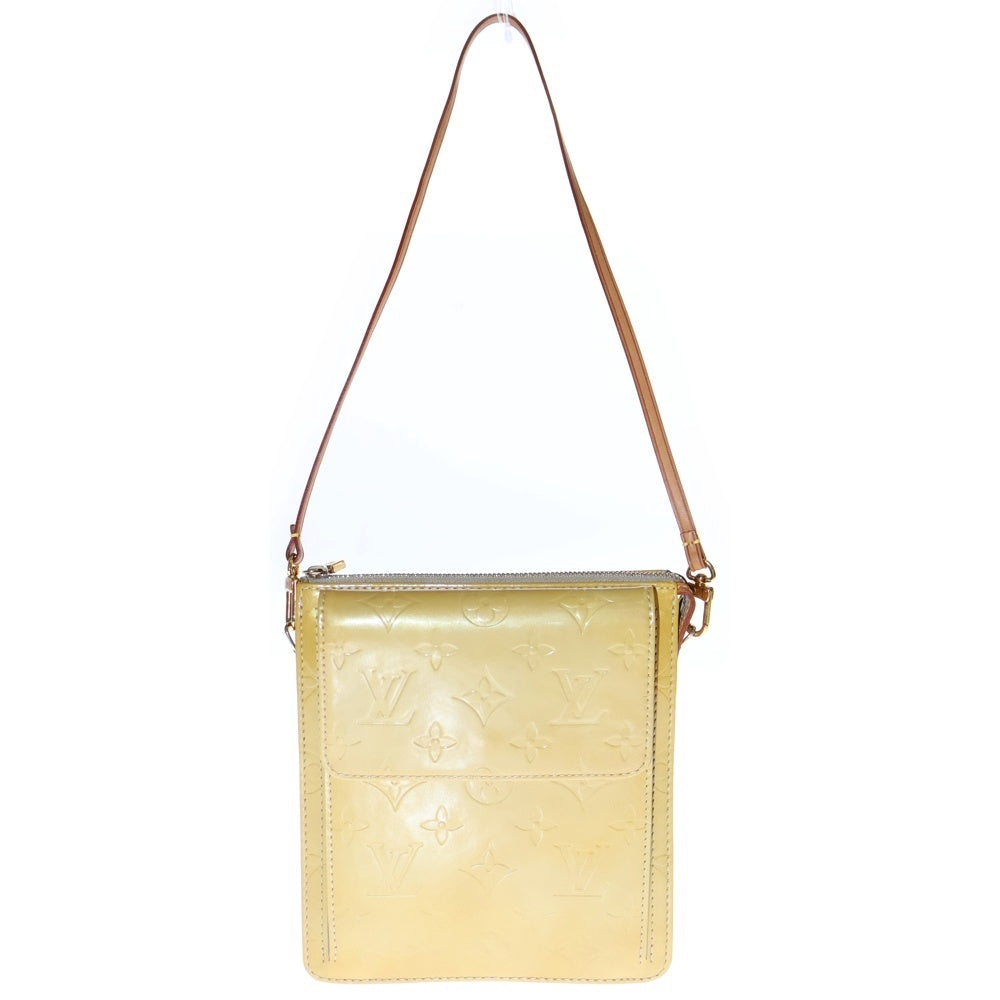 LOUIS VUITTON(ルイヴィトン) ヴェルニ モット グリ モノグラム ショルダーバッグ パテント イエロー M91136