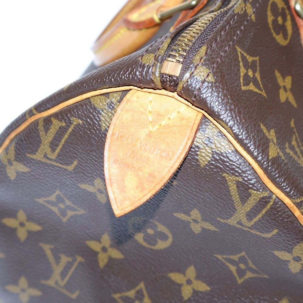LOUIS VUITTON(ルイヴィトン) モノグラム スピーディ30 レザーハンドバッグ ブラウン SP1928