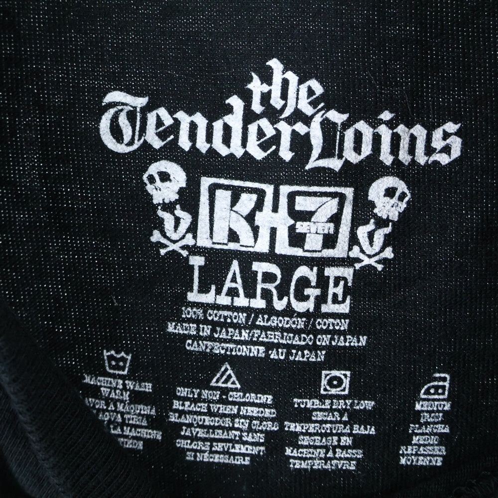 TENDERLOIN(テンダーロイン) 00ss DEAD STOCK ショットガン ロゴ プリント クルーネック 半袖 Tシャツ カットソー ブラック