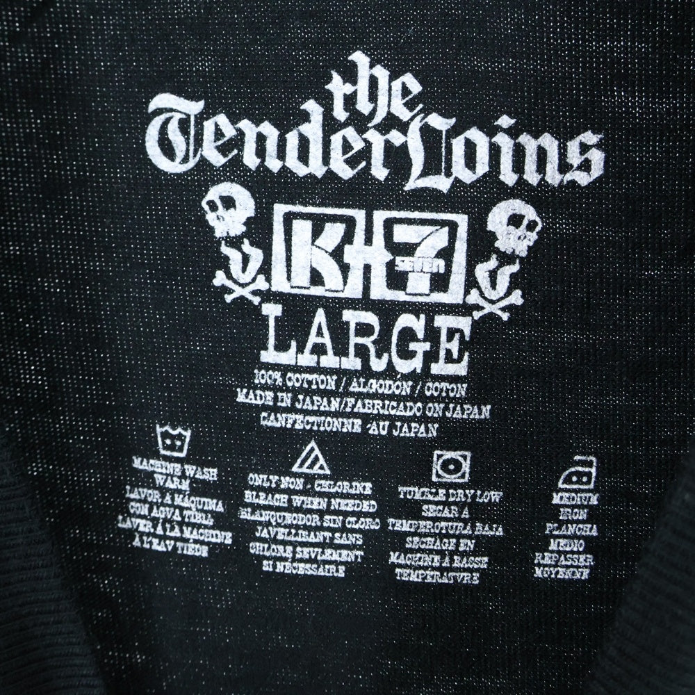 TENDERLOIN(テンダーロイン) 00ss DEAD STOCK フロント 鹿 プリント クルーネック 半袖 Tシャツ カットソー ブラック