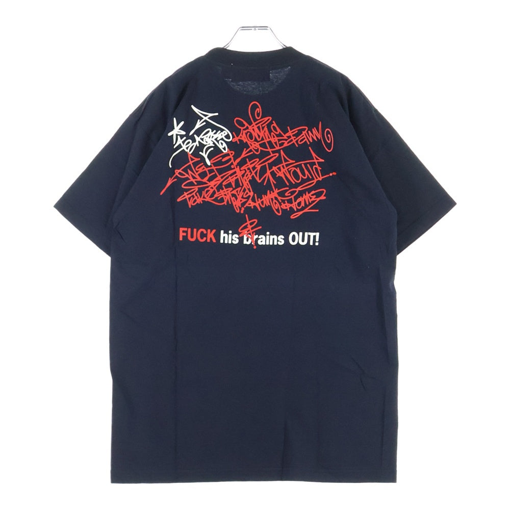 TENDERLOIN(テンダーロイン) 初期 DEAD STOCK FUCK his brains OUT! 両面プリント クルーネック 半袖 Tシャツ カットソー ブラック