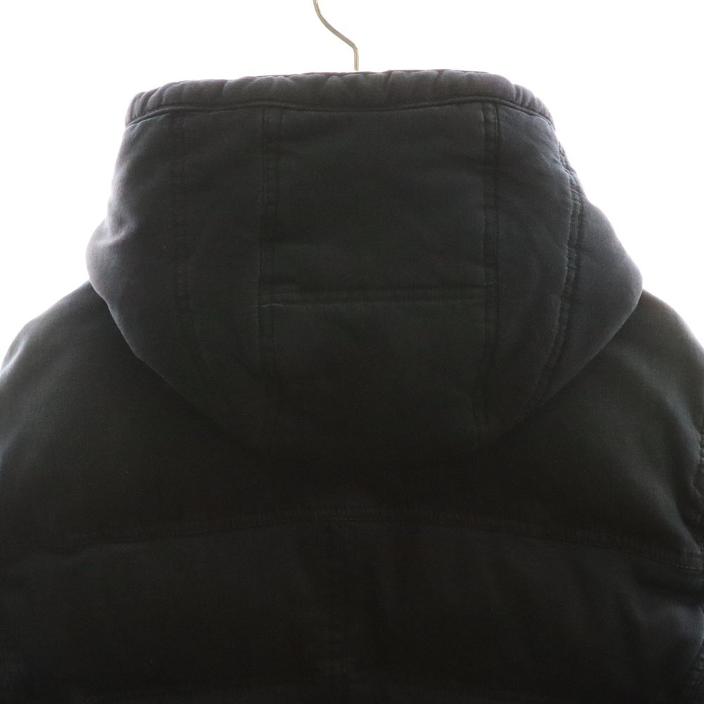 NICOLE CLUB FOR MEN(ニコルクラブフォーメン) Hungarin Duck Down フード ジップ切り替え デニム ダック ダウンジャケット ネイビー 7566-3730