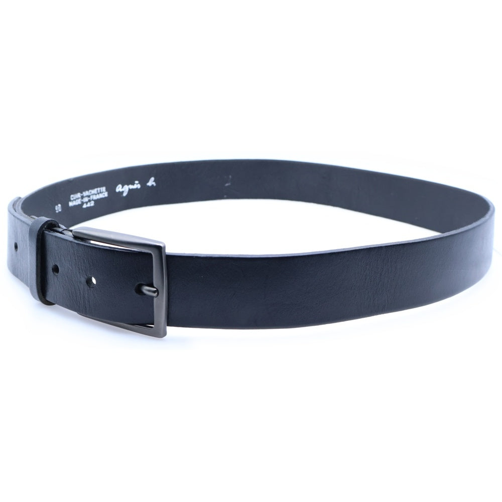 agnes b.(アニエスベー) CUIR-VACHETTE レザーベルト ブラック