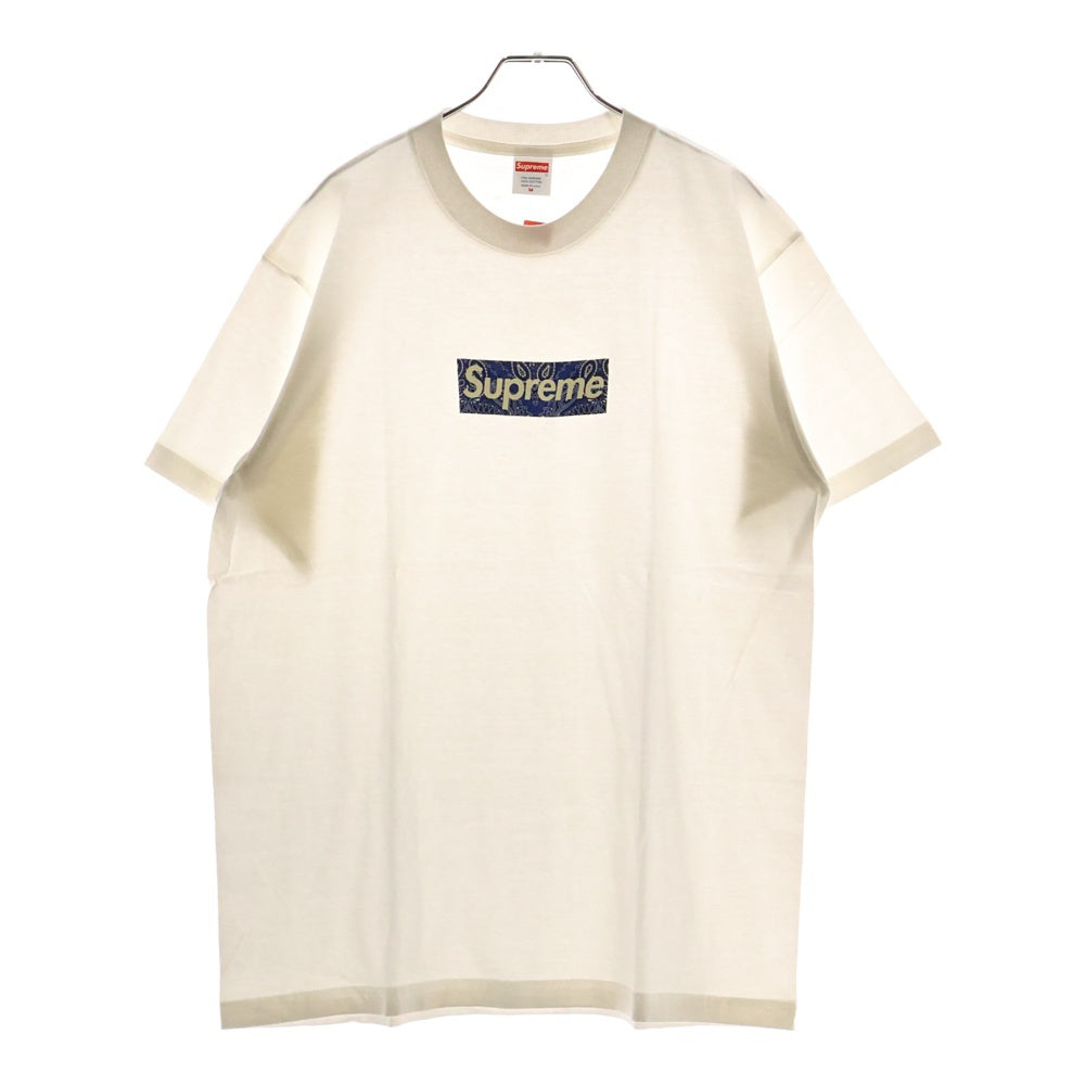 SUPREME(シュプリーム) 19AW Bandana Box Logo Tee バンダナ ボックスロゴ プリント クルーネック 半袖Tシャツ カットソー ホワイト