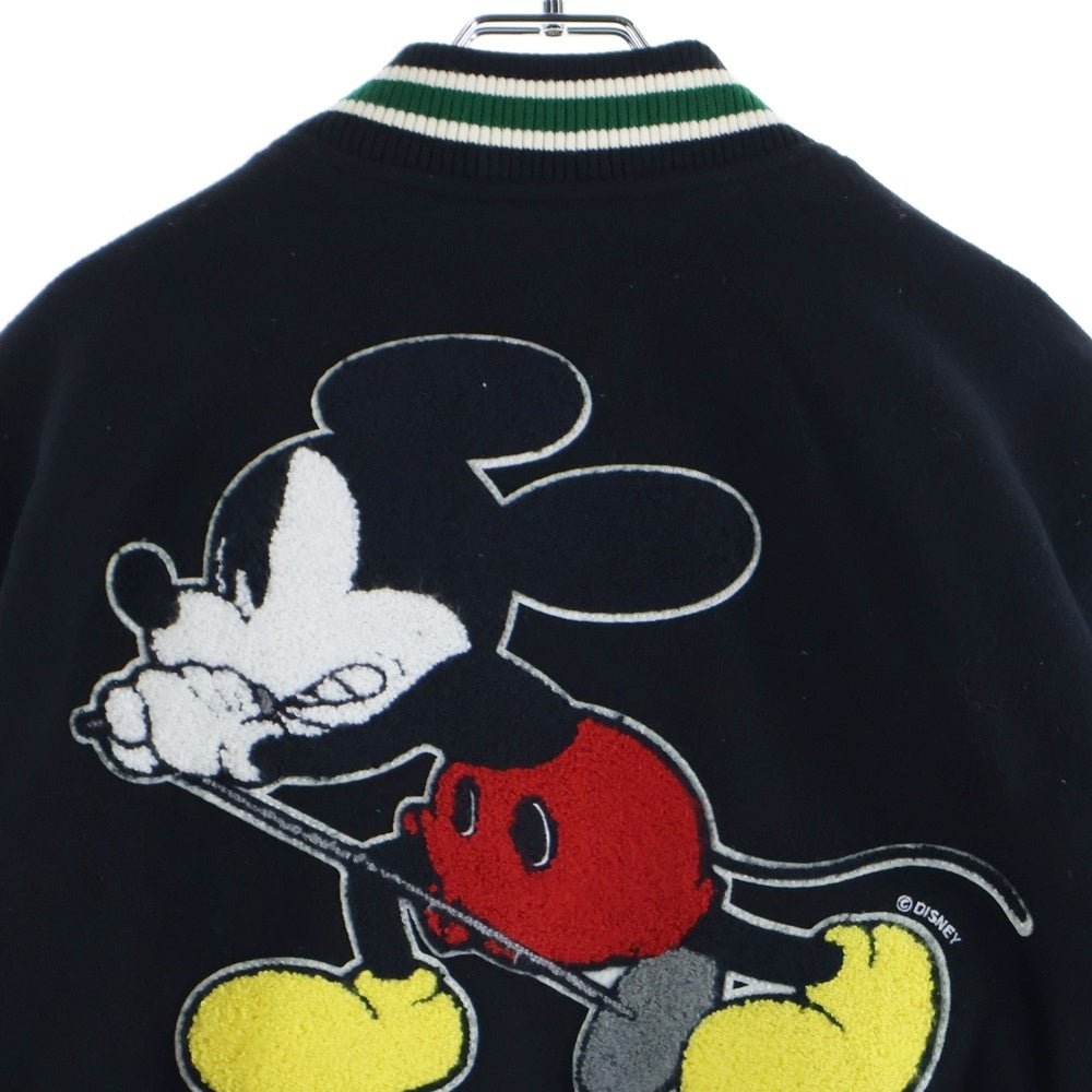 SUPREME(シュプリーム) 25AW × Number (N)ine Mickey Mouse Varsity Jacket ナンバーナイン ミッキーマウス パッチ バーシティジャケット ブルゾン ブラック/グリーン
