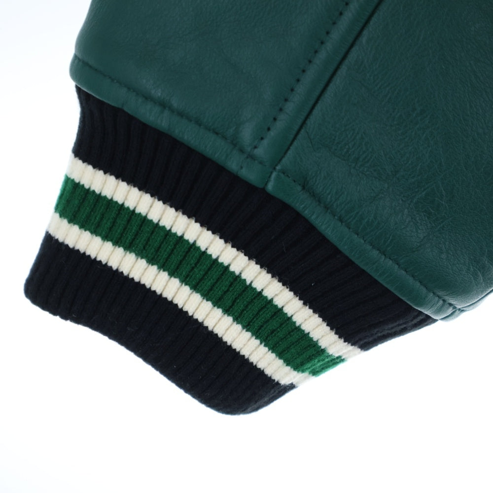 SUPREME(シュプリーム) 25AW × Number (N)ine Mickey Mouse Varsity Jacket ナンバーナイン ミッキーマウス パッチ バーシティジャケット ブルゾン ブラック/グリーン