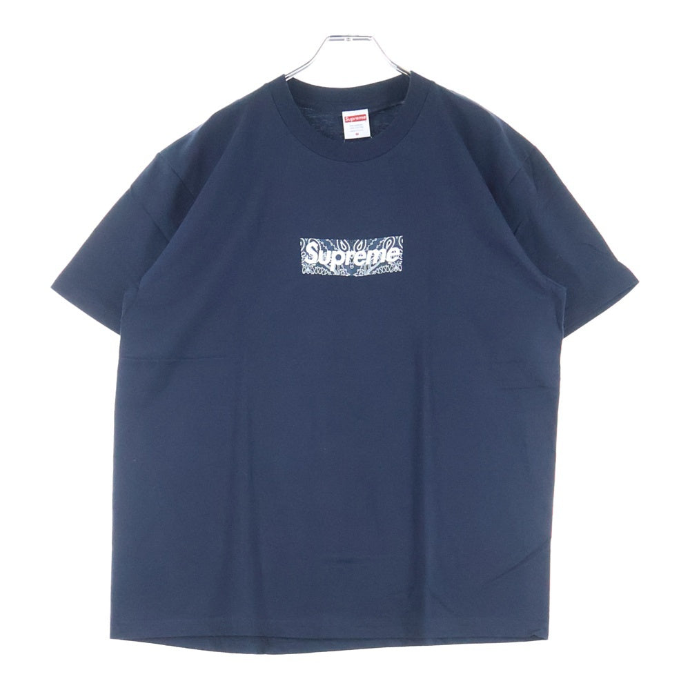 SUPREME(シュプリーム) 19AW Bandana Box Logo Tee バンダナ ボックスロゴ プリント クルーネック 半袖Tシャツ カットソー ネイビー