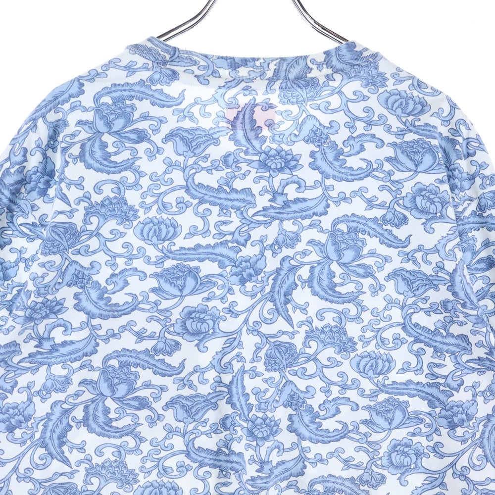 SUPREME(シュプリーム) 19SS Damask L/S Top ダマスク ペイズリー柄 ロングスリーブトップ 長袖Tシャツ ブルー