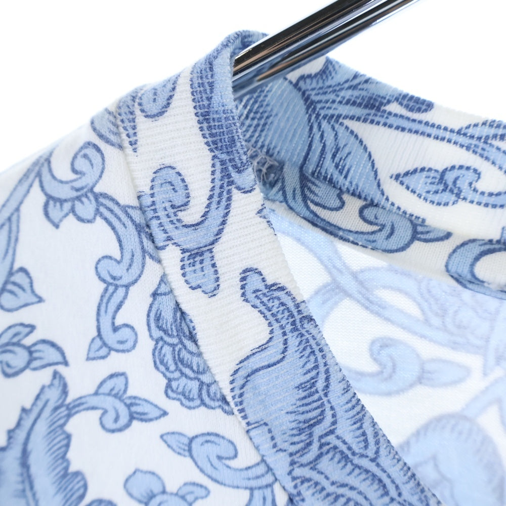 SUPREME(シュプリーム) 19SS Damask L/S Top ダマスク ペイズリー柄 ロングスリーブトップ 長袖Tシャツ ブルー