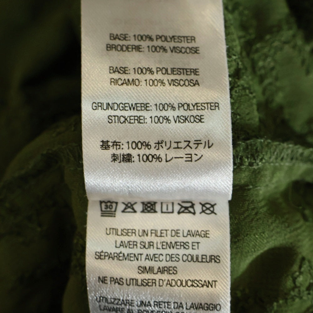 SUPREME(シュプリーム) 22SS Chainstitch Chiffon S/S Shirt チェーン ステッチ シフォン メッシュ 半袖シャツ カーキ