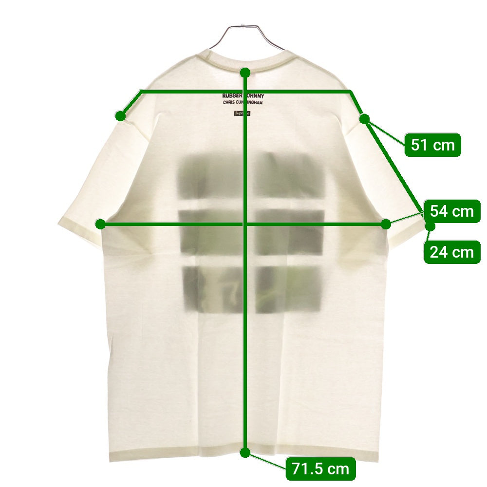 SUPREME(シュプリーム) 18AW Chris Cunningham Rubber Johnny Tee クリス・カニンガム ラバージョニー フロントプリント クルーネック 半袖Tシャツ カットソー ホワイト