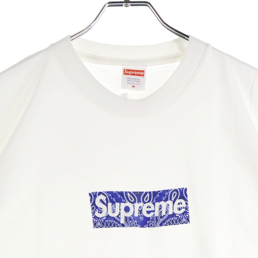 SUPREME(シュプリーム) 19AW Bandana Box Logo Tee バンダナ ボックスロゴ プリント クルーネック 半袖Tシャツ カットソー ホワイト