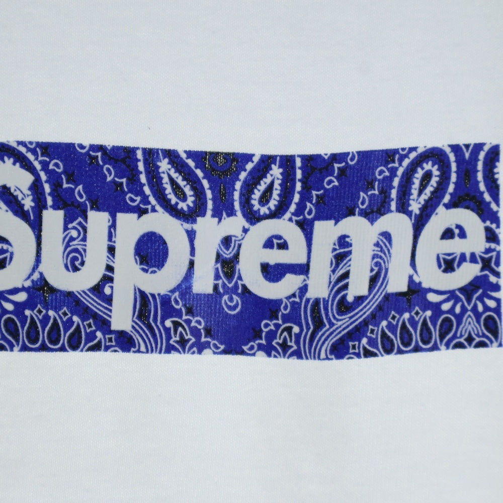 SUPREME(シュプリーム) 19AW Bandana Box Logo Tee バンダナ ボックスロゴ プリント クルーネック 半袖Tシャツ カットソー ホワイト