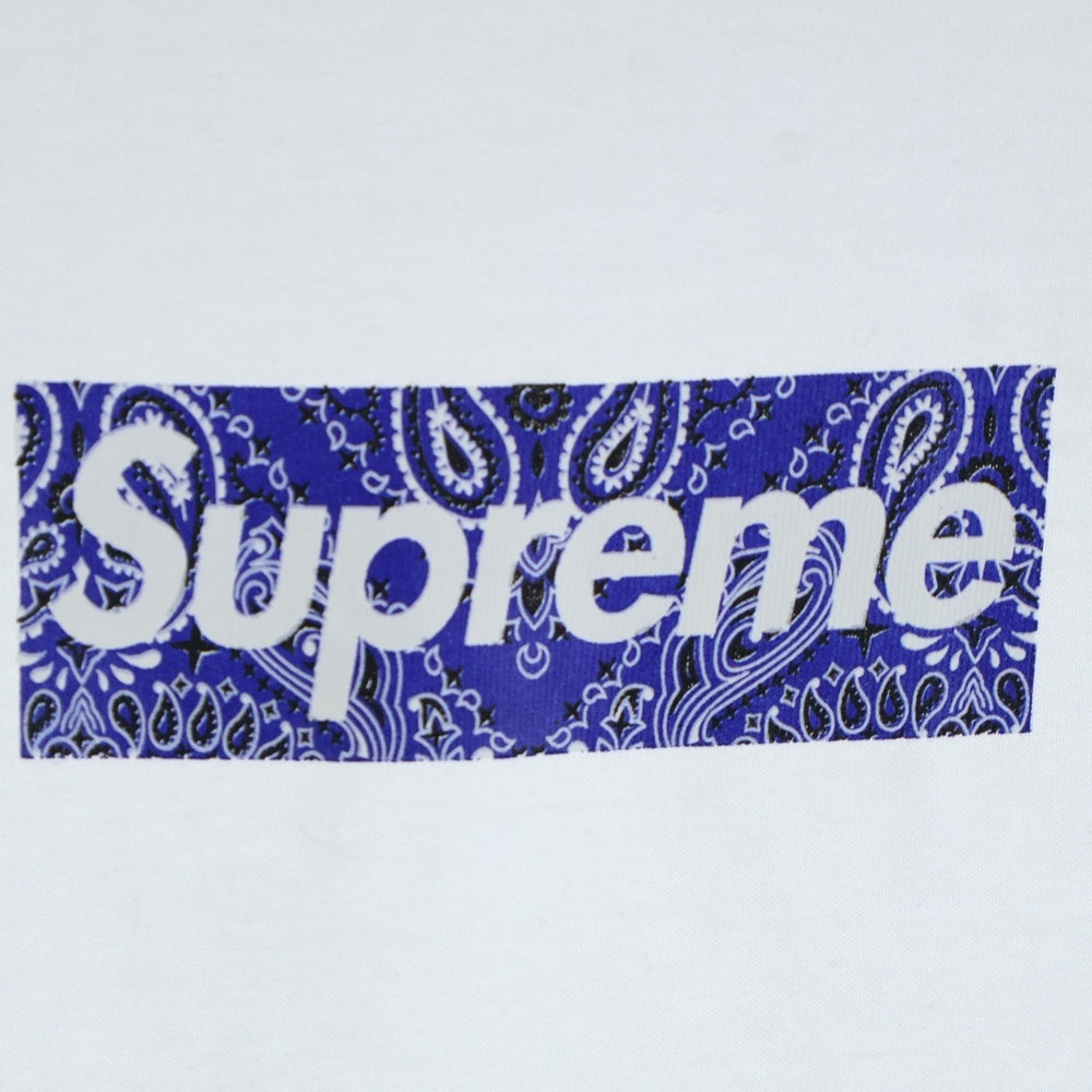 SUPREME(シュプリーム) 19AW Bandana Box Logo Tee バンダナ ボックスロゴ プリント クルーネック 半袖Tシャツ カットソー ホワイト
