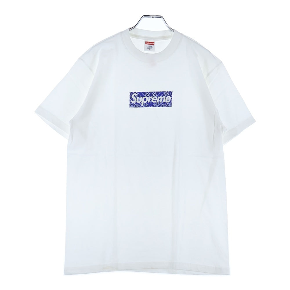 SUPREME(シュプリーム) 19AW Bandana Box Logo Tee バンダナ ボックスロゴ プリント クルーネック 半袖Tシャツ カットソー ホワイト