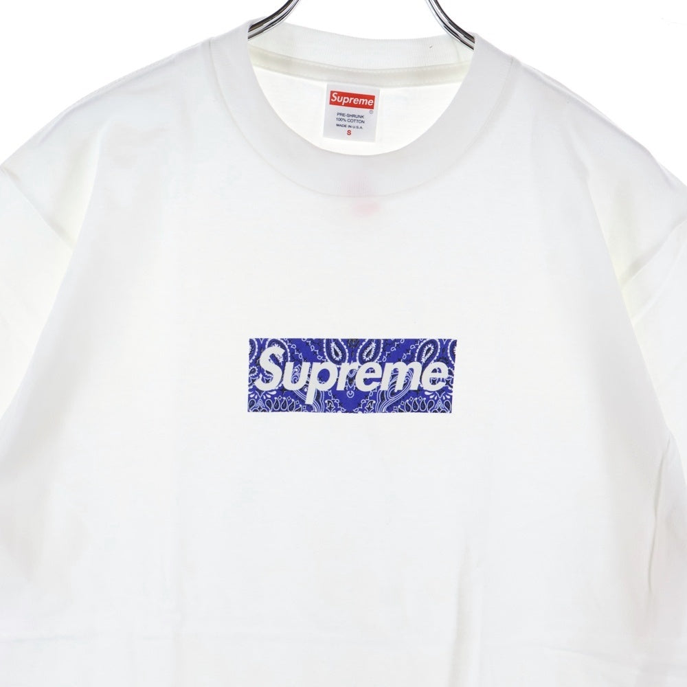 SUPREME(シュプリーム) 19AW Bandana Box Logo Tee バンダナ ボックスロゴ プリント クルーネック 半袖Tシャツ カットソー ホワイト