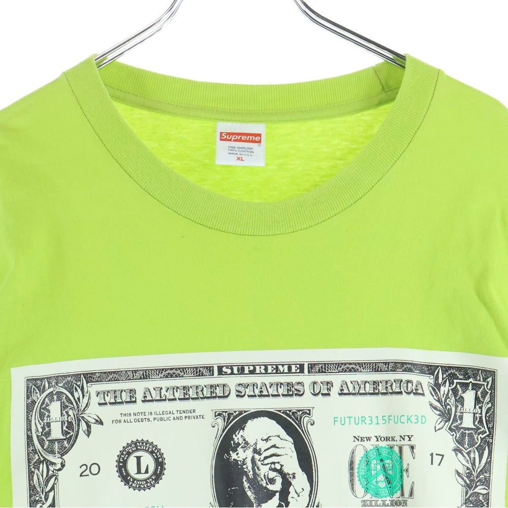 SUPREME(シュプリーム) 17AW Dollar Tee ダラー フロントプリント 半袖Tシャツ カットソー ライトグリーン