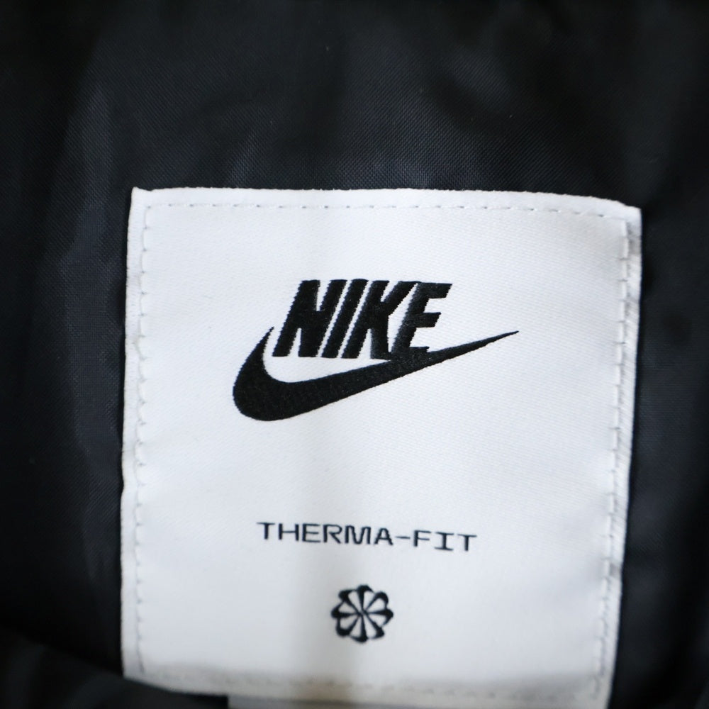 NIKE(ナイキ) 胸ロゴ刺繍 ジップアップ ナイロン ダウンベスト ブラック DD6870-010