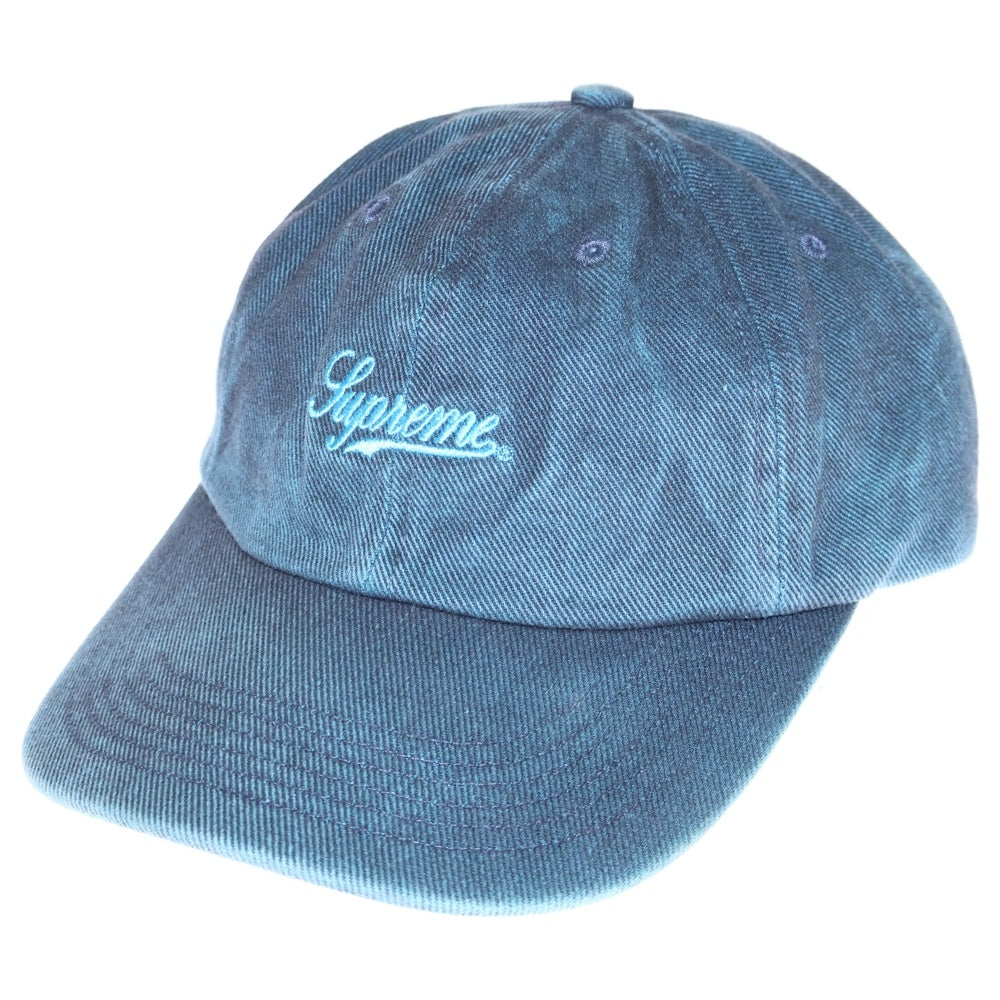 SUPREME(シュプリーム) 22SS Washed Twill 6-Panel Cap ウォッシュド ツイル 6パネルキャップ ブルー