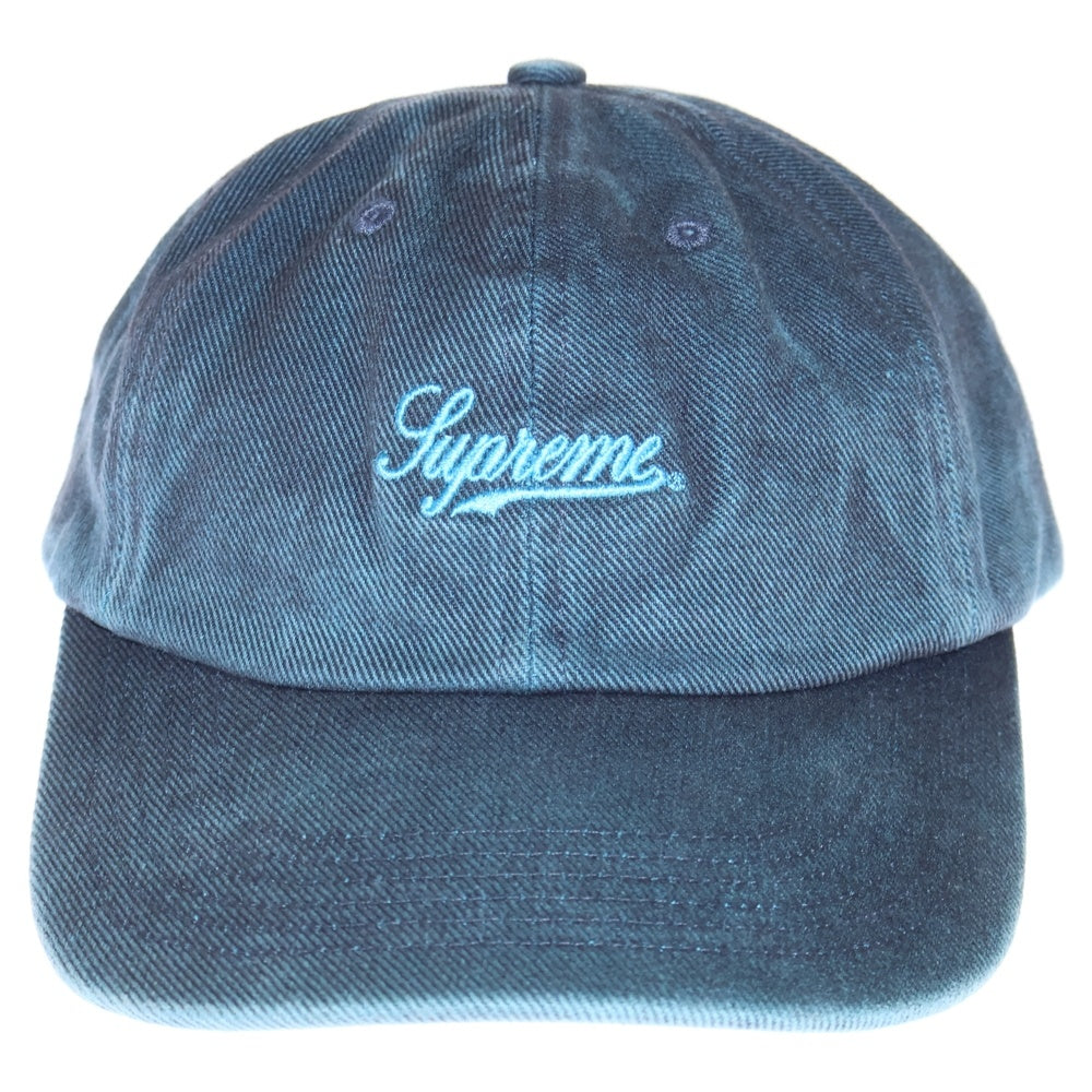SUPREME(シュプリーム) 22SS Washed Twill 6-Panel Cap ウォッシュド ツイル 6パネルキャップ ブルー