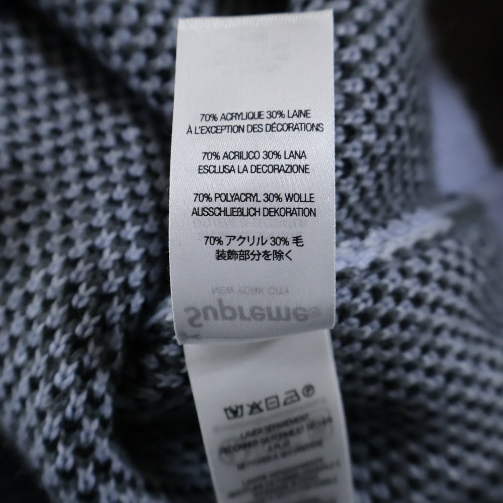 SUPREME(シュプリーム) 24AW Small Box Polo Sweater Camo スモール ボックスロゴ ポロニットセーター カモ/ブルー