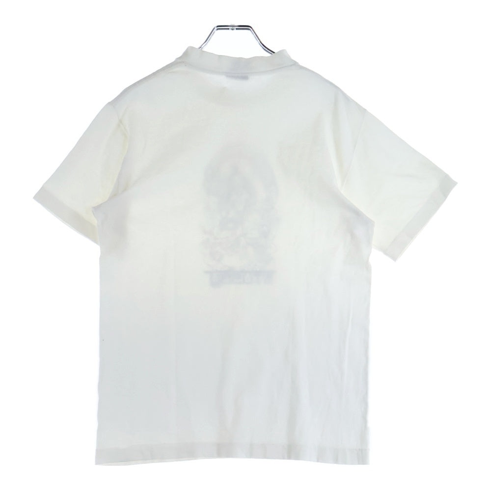STUSSY(ステューシー) 90s OLD STUSSY オールドステューシー 紺タグ 釈迦プリント クルーネック 半袖Tシャツ カットソー ホワイト
