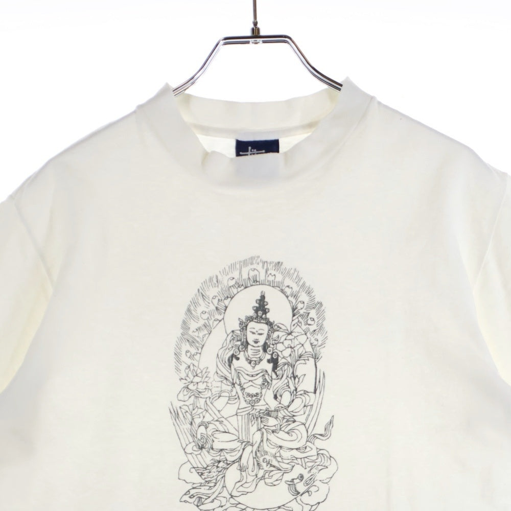 STUSSY(ステューシー) 90s OLD STUSSY オールドステューシー 紺タグ 釈迦プリント クルーネック 半袖Tシャツ カットソー ホワイト