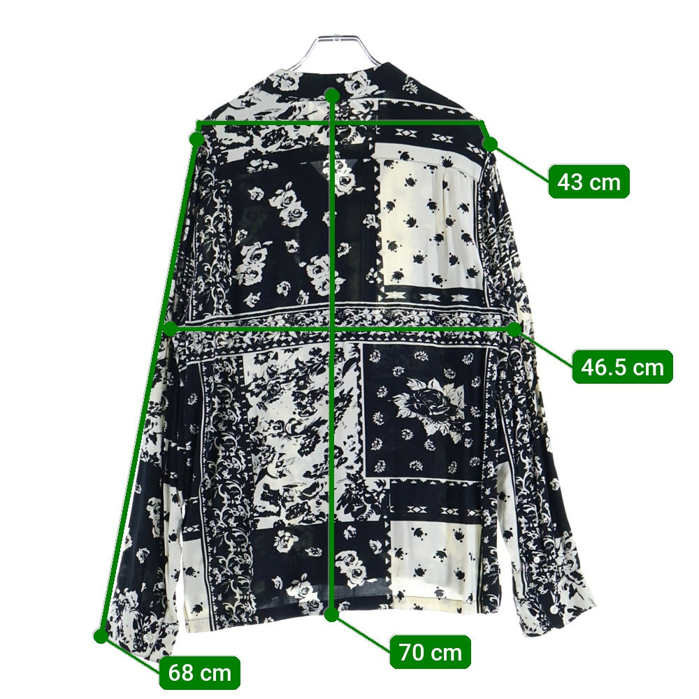 SUPREME(シュプリーム) 16SS Paisley Rayon Shirt ペイズリー 総柄 レーヨン オープンカラー 長袖シャツ ブラック
