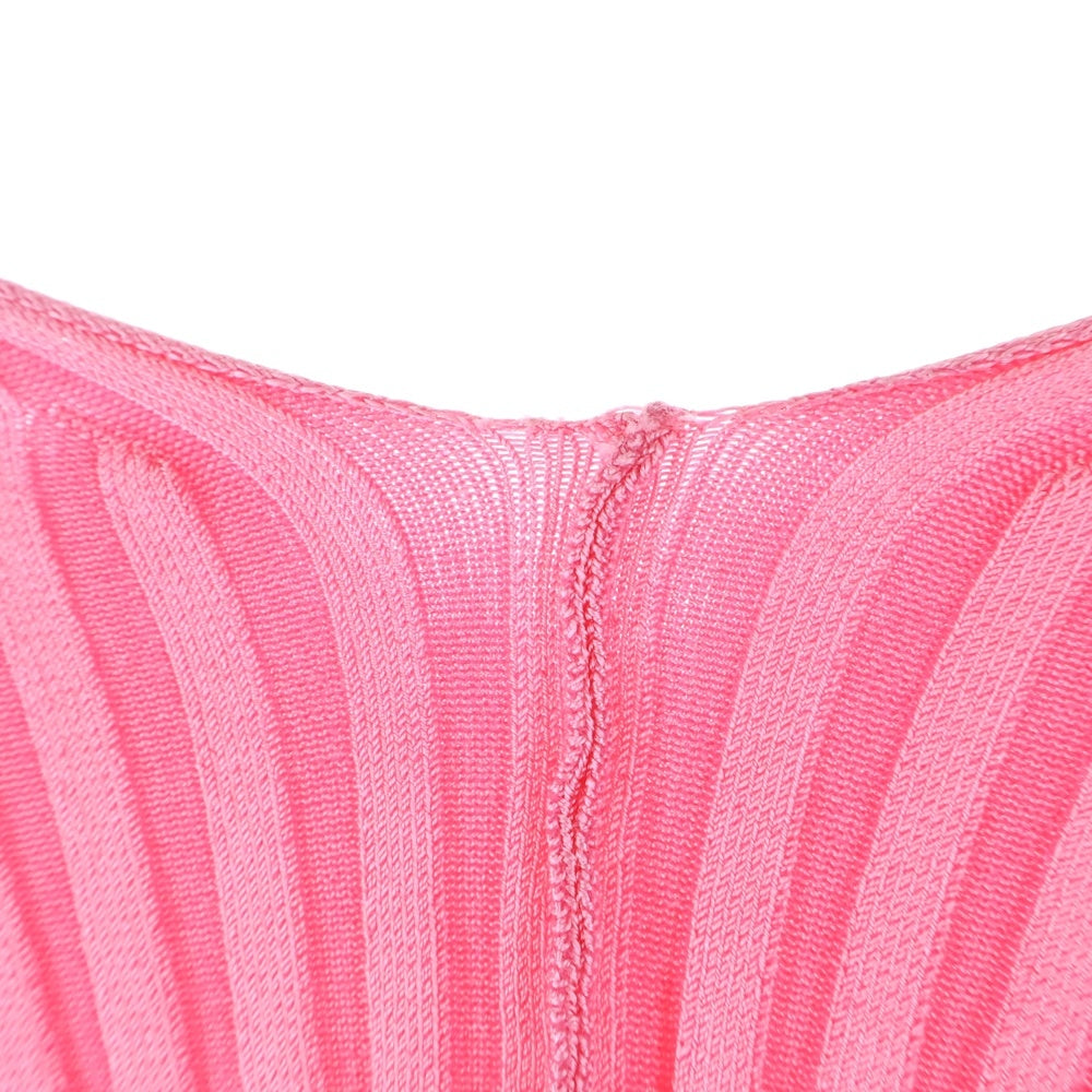 JACQUEMUS(ジャックムス) La maille Pralu longue ロゴチャーム リブニット ショート カーディガン ピンク 223KN500 2190 レディース