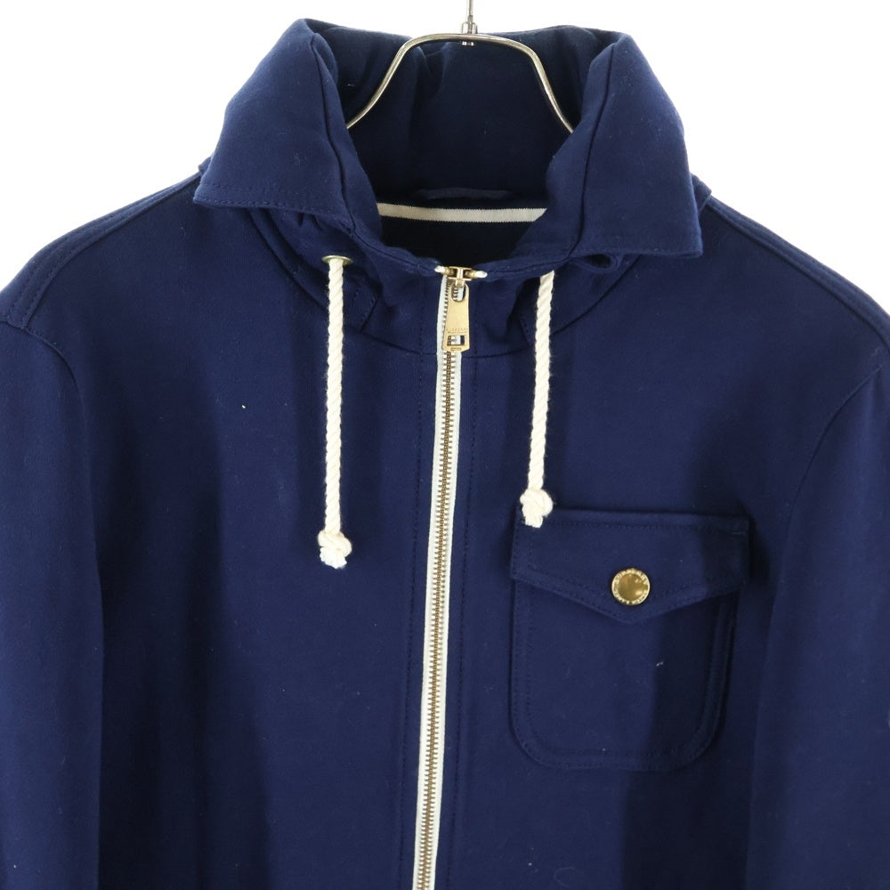 BURBERRY BLACK LABEL(バーバリー ブラックレーベル) マリンパーカー 袖ロゴワッペン ネイビー