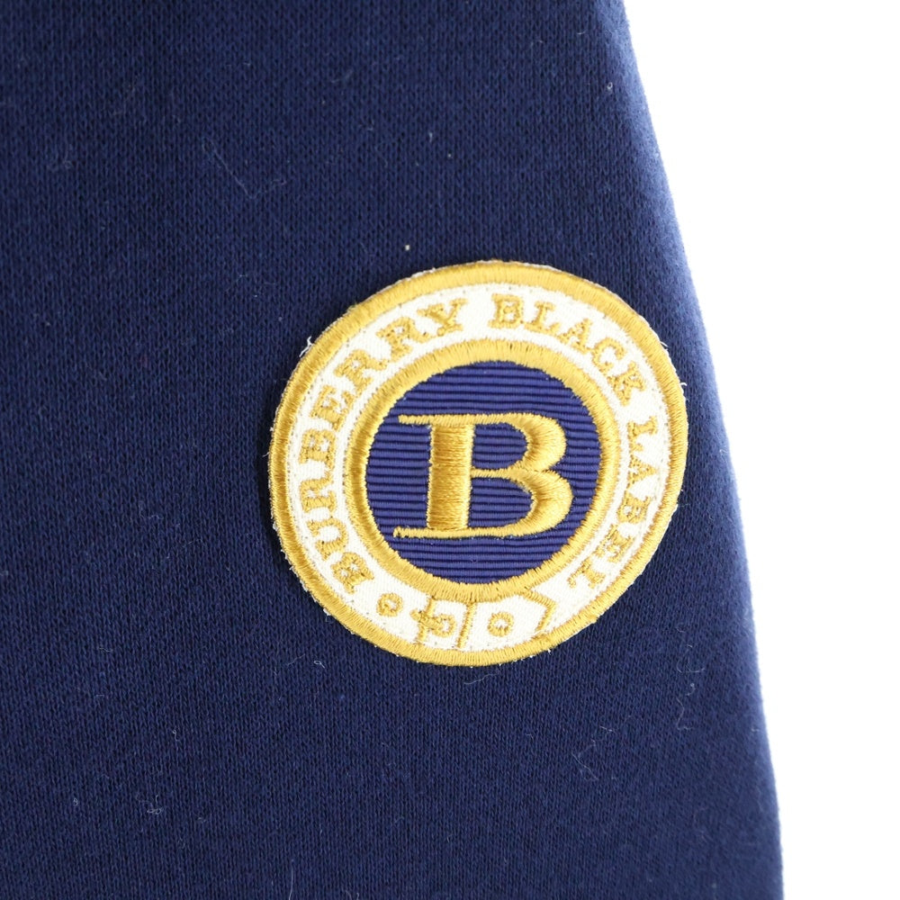 BURBERRY BLACK LABEL(バーバリー ブラックレーベル) マリンパーカー 袖ロゴワッペン ネイビー