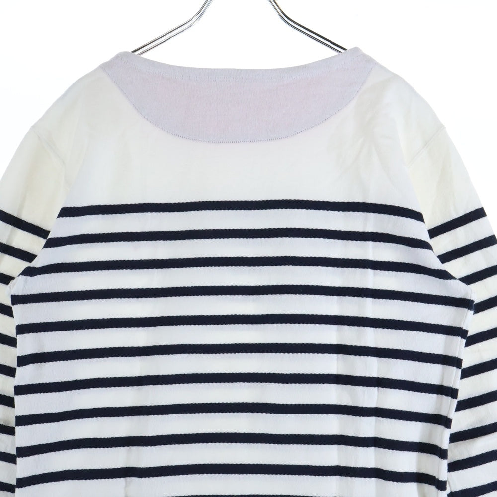 BURBERRY BLACK LABEL(バーバリー ブラックレーベル) ボーダー クルーネック 長袖 カットソー Tシャツ ネイビー/ホワイト